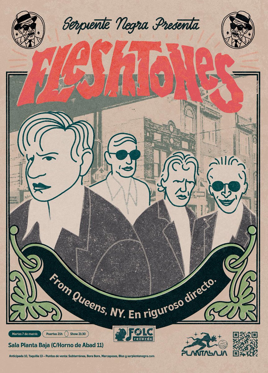 The Fleshtones son una auténtica institución del rock and roll neoyorquino. Más de 45 años en la carretera con una actividad incesante, mañana M7Mar aterrizan en <a href="/salaplantabaja/">Planta Baja</a>, gracias a <a href="/serpientenegrx/">Serpiente Negra - Granada</a>. 
Anticipadas solo 10€ (13€ en Taquilla) solo en entradas.conciertos.club