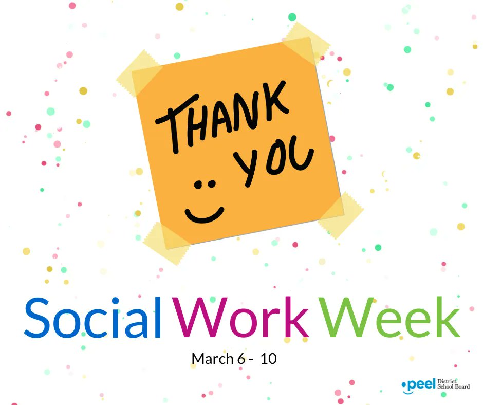 This week we recognize Social Work Week. PDSB Social Workers provide individual and group counselling, help families meet instrumental needs, increase school engagement, and much more.  To connect with a Social Worker, contact your school. #SocialWorkWeek #ThankaSocialWorker