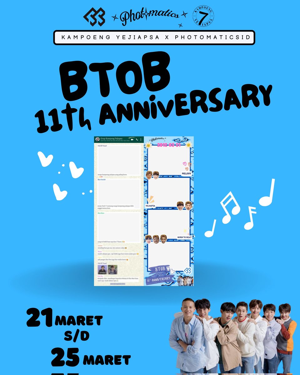kampungyejiapsa's tweet photo. Selamat malam warga kampoeng
Pak RT membawa berita bahagia bagi semua warga. 
Pak RT akan mengadakan event photobooth bersama @photomaticsid di beberapa kota. 
Semoga warga kampoeng bisa ikut meramaikan Anniversary BTOB. 😁🙏

#BTOBANNIVbersamaKAMPOENG https://t.co/x0Q4flYPa9