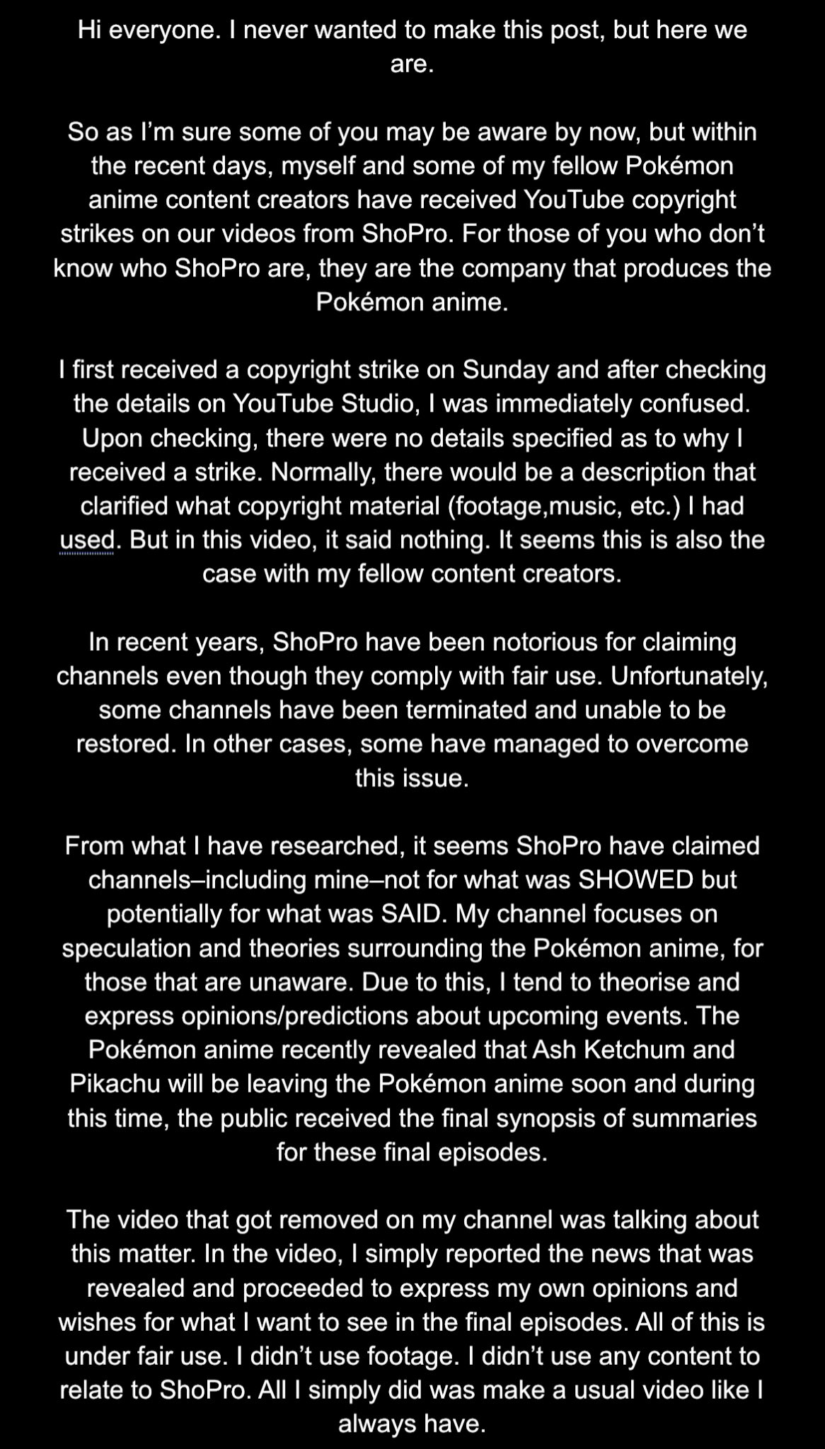 Rafi on X: &ldquo;Dear @TeamYouTube. Myself and my fellow content 