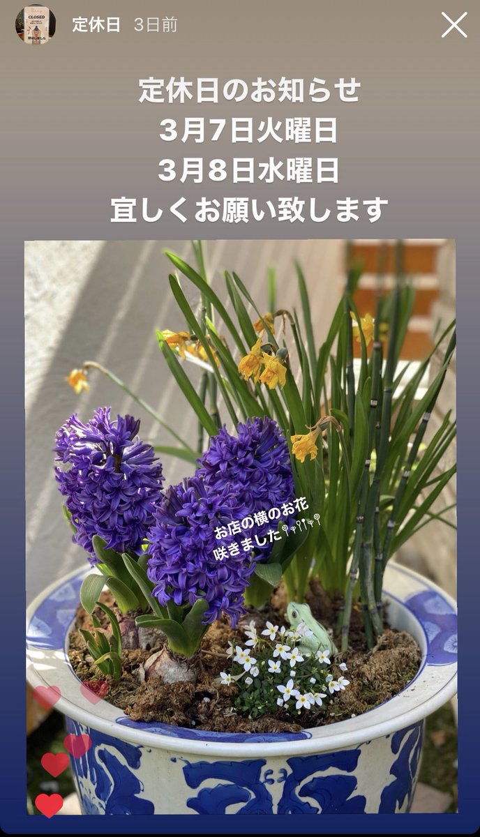 明日からお休みです。
宜しくお願い致します✨