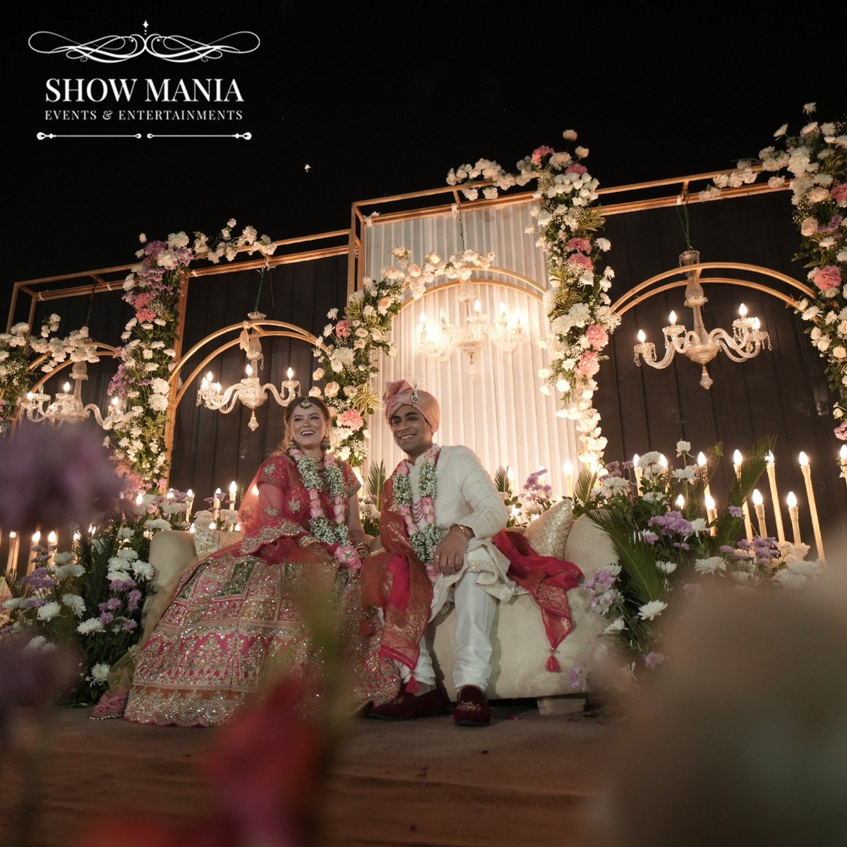 True love knows no bounds! Witnessing the celebration of the newlyweds’ beautiful couple with resplendent wedding decor

Venue- The Palace
Couple - Aditya & Lauren

To know more, visit showmaniaevents.com
. 
. 
.
#showmaniaevents #dreamwedding #luxury #bigwedding #stagesetup
