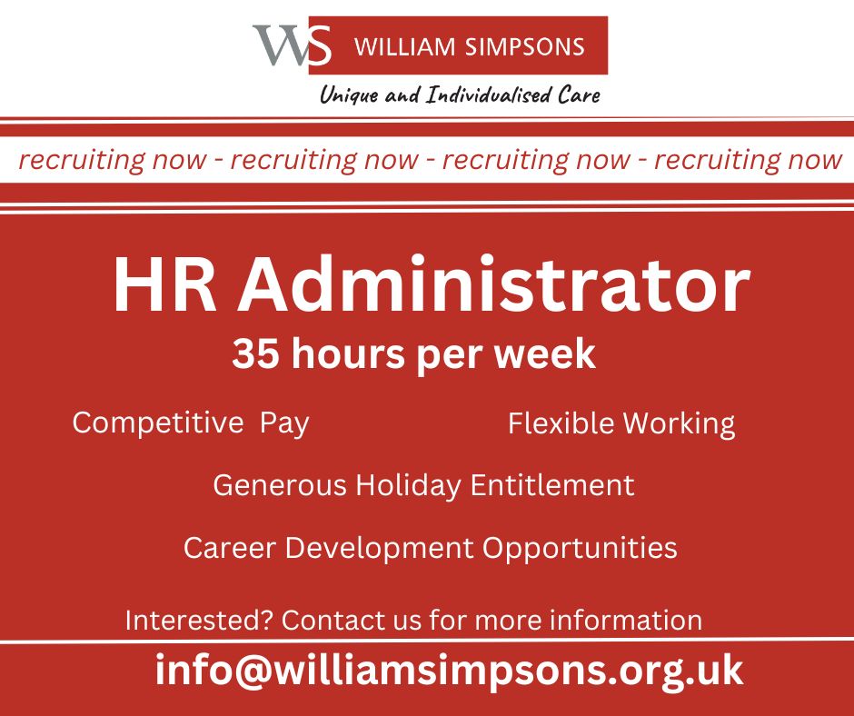 WSCareHome's tweet photo. Great #jobopportunity for experienced #HRAdminstrator.  Make your next career move a good one and join the #caringsector where your work means more! #JobAlert #greatplacetowork #forthvalleyjobs @scottishcare @hacscot https://t.co/v0YJCaY71S