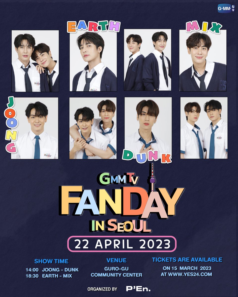 GMMTV's tweet photo. แฟนๆ ชาวเกาหลีเตรียมตัวพบกับ Fan Meeting ครั้งแรกของเอิร์ท-มิกซ์ และ จุง-ดัง 

วันที่ 22 เม.ย. ที่ Guro-gu Community Center

จำหน่ายบัตร 15 มี.ค.นี้ ที่ https://t.co/OaKSQmNwtM
*Gold Pass จำหน่ายบัตรวันที่ 15 มี.ค.นี้ ที่  https://t.co/wAsNw6KyHO

#GMMTVFANDAY3
#EMJDfandayxSEOUL https://t.co/MKVP9NbOlI