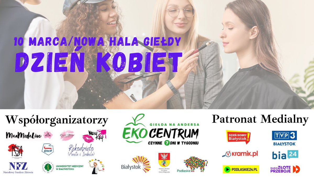 GieldaAndersa's tweet photo. 10 marca zapraszamy Panie w każdym wieku na wyjątkowe spotkanie do nowej hali Giełdy. Z okazji Dnia Kobiet zespół specjalistek przeprowadzi kompleksowe metamorfozy. Odbędą się konsultacje dotyczące diety z Psychodietetyk, oraz bezpłatne badanie poziomu glukozy @UMB_Bialystok https://t.co/MT4Db9tTcq