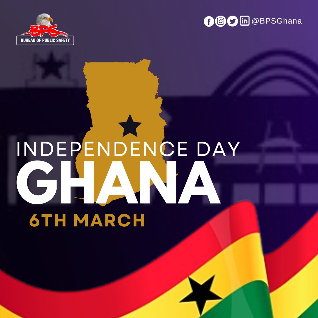 BPSGhana's tweet photo. Happy 66th Independence Day to all Ghanaians 🇬🇭.

#BPSWatch #66Independence #6March https://t.co/d5QwFaHAbo