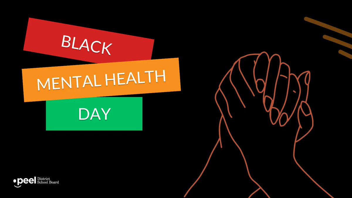 Today on Black Mental Health Day and week, we recognize the impact of discrimination and anti-Black racism. Let's continue to create conversations around mental health and build safe spaces where our Black community can be heard, seen and appreciated.

peelschools.org/back-mental-he…