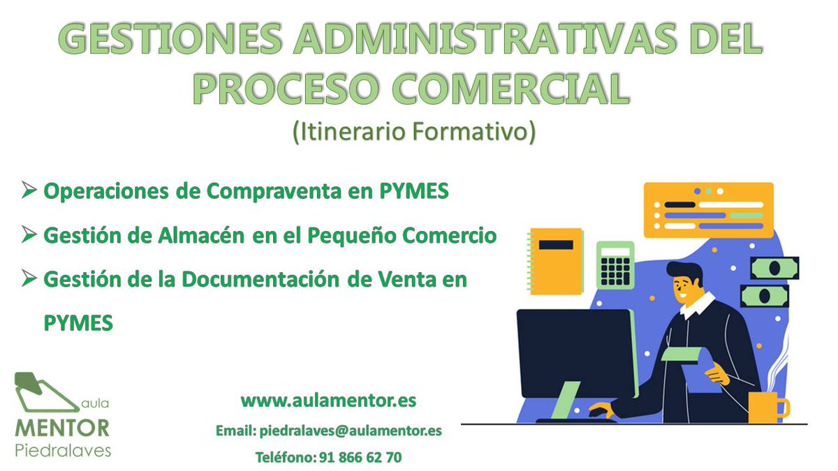 𝗡𝗨𝗘𝗩𝗢 𝗜𝗧𝗜𝗡𝗘𝗥𝗔𝗥𝗜𝗢 𝗙𝗢𝗥𝗠𝗔𝗧𝗜𝗩𝗢
Al completar este itinerario, puedes participar en un PEAC, obteniendo reconocimiento oficial de la competencia adquirida. Infórmate en Aula Mentor de Piedralaves. Plz. Agapito E. Lefler, nº 2 – 2º , tlf 91 866 62 70