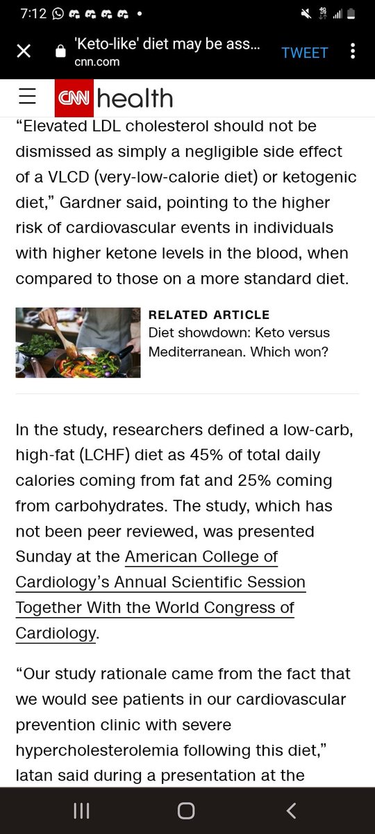 _C3RB3RU5_'s tweet photo. @CNN They measured wrong. Keto is 70%fat,25%protein,5%carbs. This study calls keto 45%fat and 25%carb. This is a misdeal. https://t.co/oyEsKZSf6F