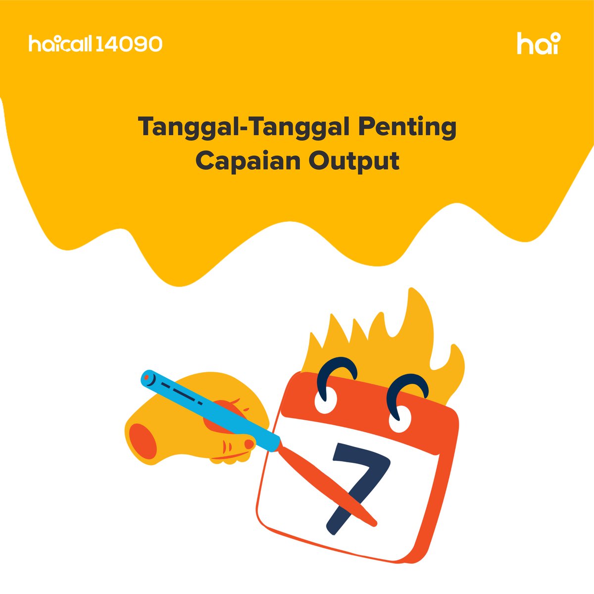 haiDJPb's tweet photo. #TemanHAI wajib catat  nih
Tanggal-tanggal penting penyampaian laporan capaian output.

#CapaianOutput
#IKPA https://t.co/uOwINEHqEk