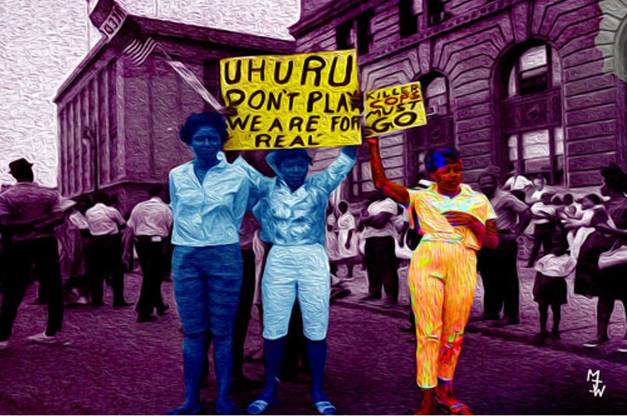 circa1960nft's tweet photo. " Black Youth Demonstrators"

Young Black demonstrators are holding protest signs, "Killer Cops Must Go," representing the message of the march and the call for justice and accountability. Unfortunately, this scene is still relevant today and highlights the need for police reform https://t.co/FQBV747jHl
