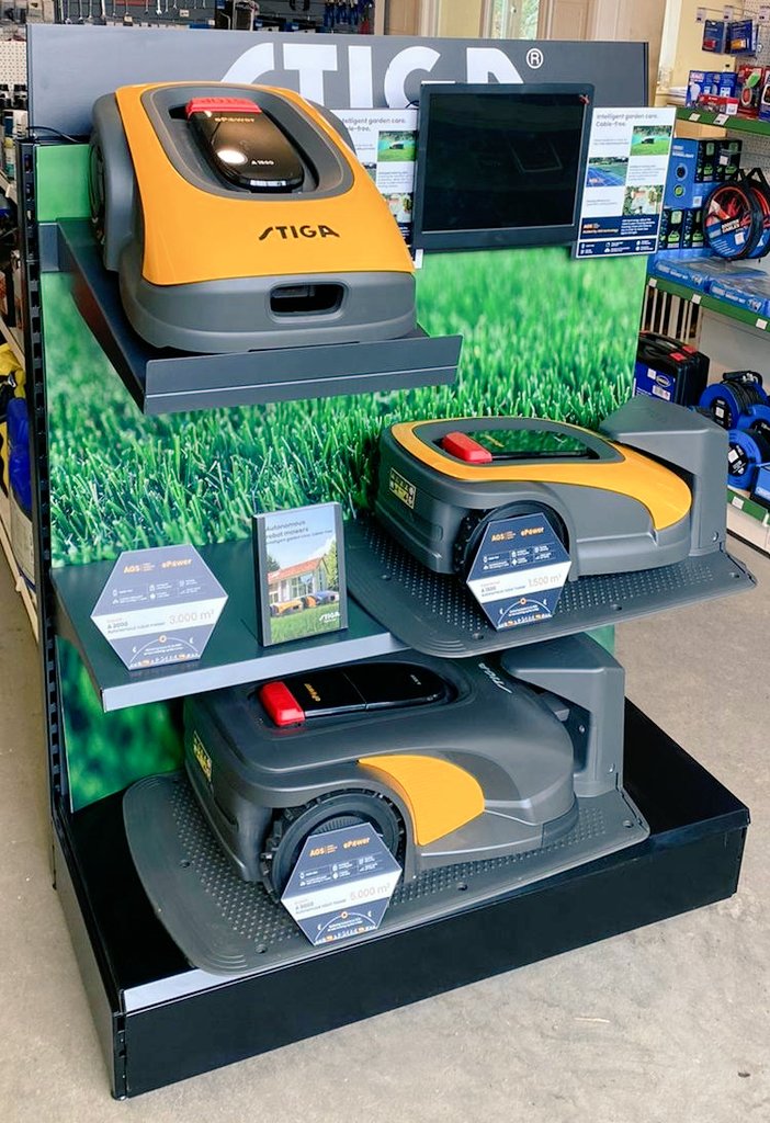 In stock now! New Stiga robotic mowers. Runs on GPS and Satelite so no need for cables. Give our team a call to book your demo 01483 200516 #stiga <a href="/stiga/">Stig Allan Snähre</a> <a href="/stigalawnmowers/">STIGA Lawnmowers</a> #surrey #sussex #mower #robot #greenfuture #nextgen