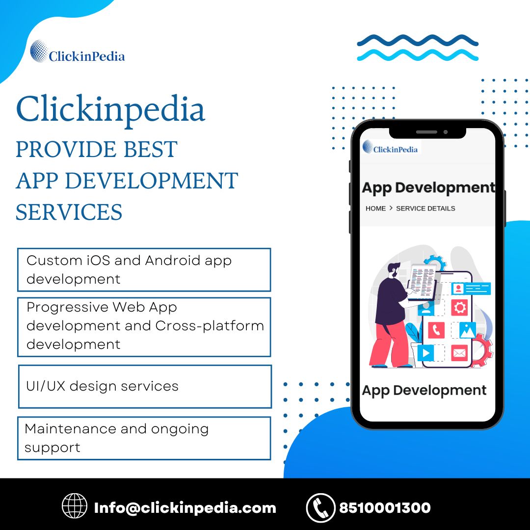 clickinpedia1's tweet image. Clickinpedia is a leading provider of top-notch app development services. With a team of highly skilled developers, they create innovative and engaging apps for a range of platforms, including iOS and Android.
#appdevelopmentservice#clickinpedia