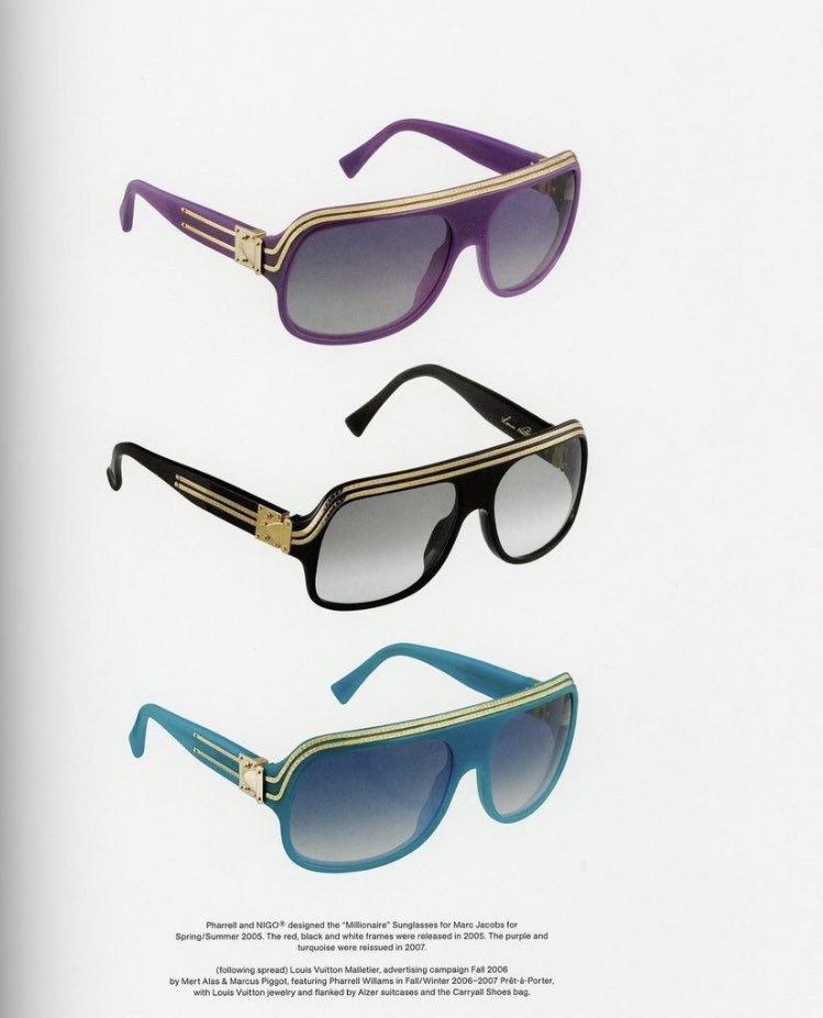 Louis Vuitton x Pharrell Williams Purple Millionaire Sunglasses w/ Gold  Plated For Sale at 1stDibs