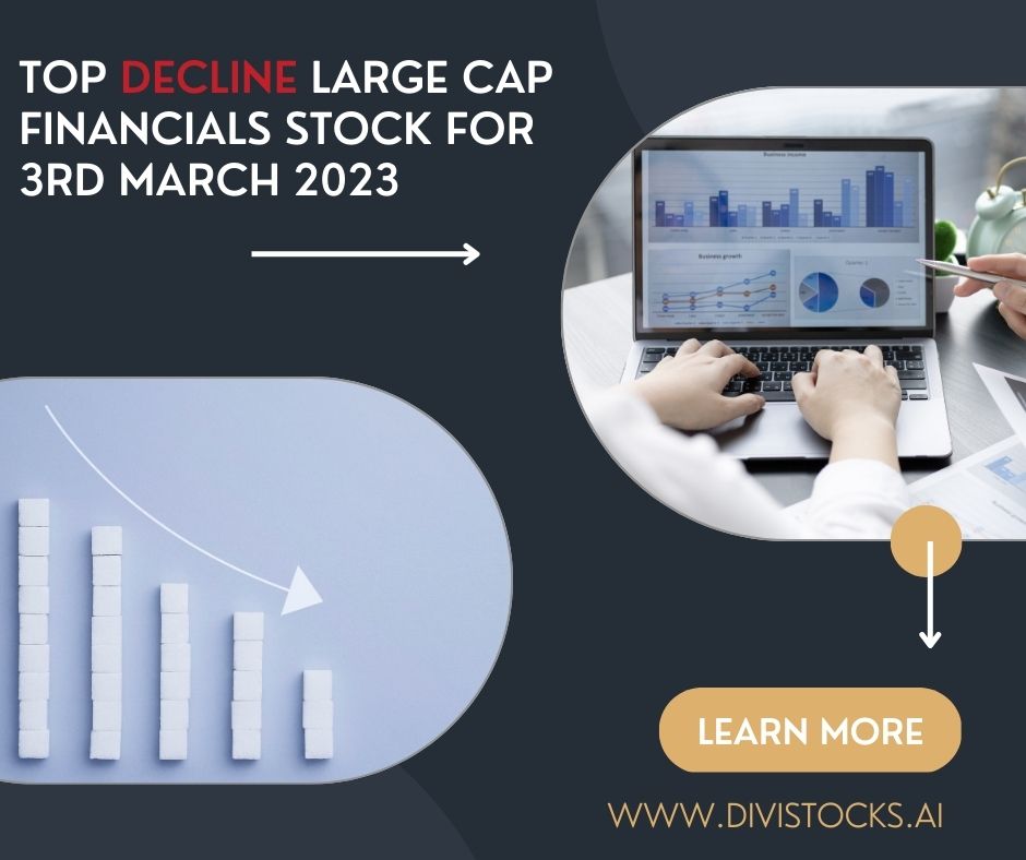 Don't let market volatility take you by surprise. Our latest analysis of the top #decline #large #cap #financial #stocks on March 3rd, 2023 shows the importance of staying informed and making strategic investment decisions.
tinyurl.com/vaz5rjcu

#LargeCap #FinancialStocks