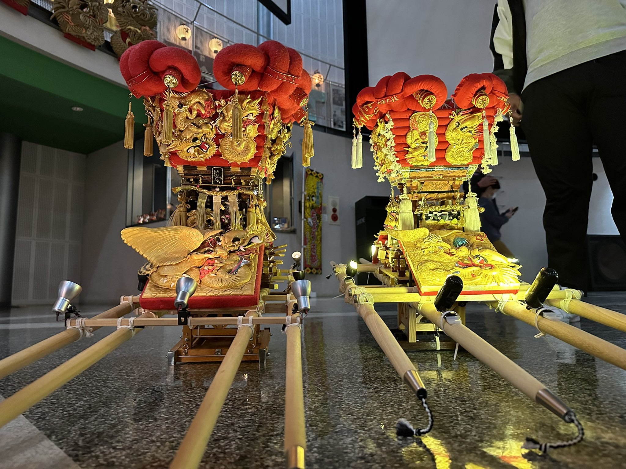 太鼓台の面-飛龍のミニチュア-