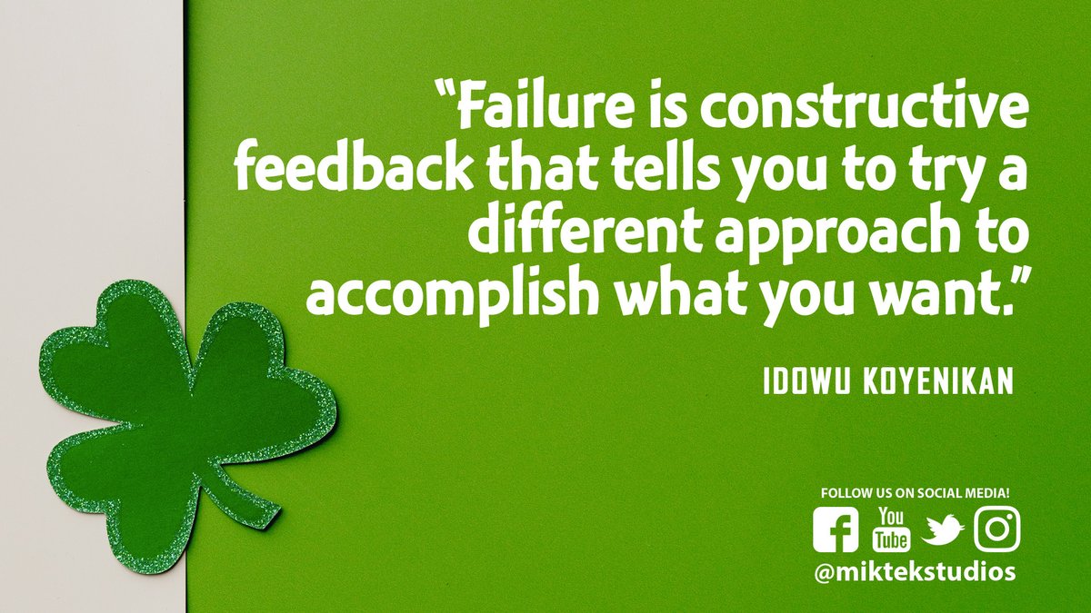 midknightout's tweet photo. “Failure is constructive feedback that tells you to try a different approach to accomplish what you want.”
― Idowu Koyenikan, Wealth for All: Living a Life of Success at the Edge of Your Ability
#success #create #think #inspire #miktekstudios https://t.co/WdxB4tlWP5