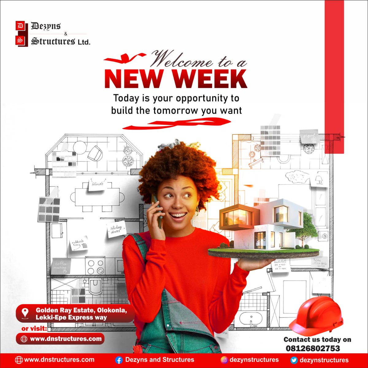 N E W 😍 W E E K❤️
.
.
Welcome to a new week. 
.
.
Today is your opportunity to build the tomorrow you want. 
.
.
#architecturerender #architecturetoday  #constructionproject  #constructionsafety #constructiondetails #constructionbusiness #lagosproperties  #nigeriaproperties