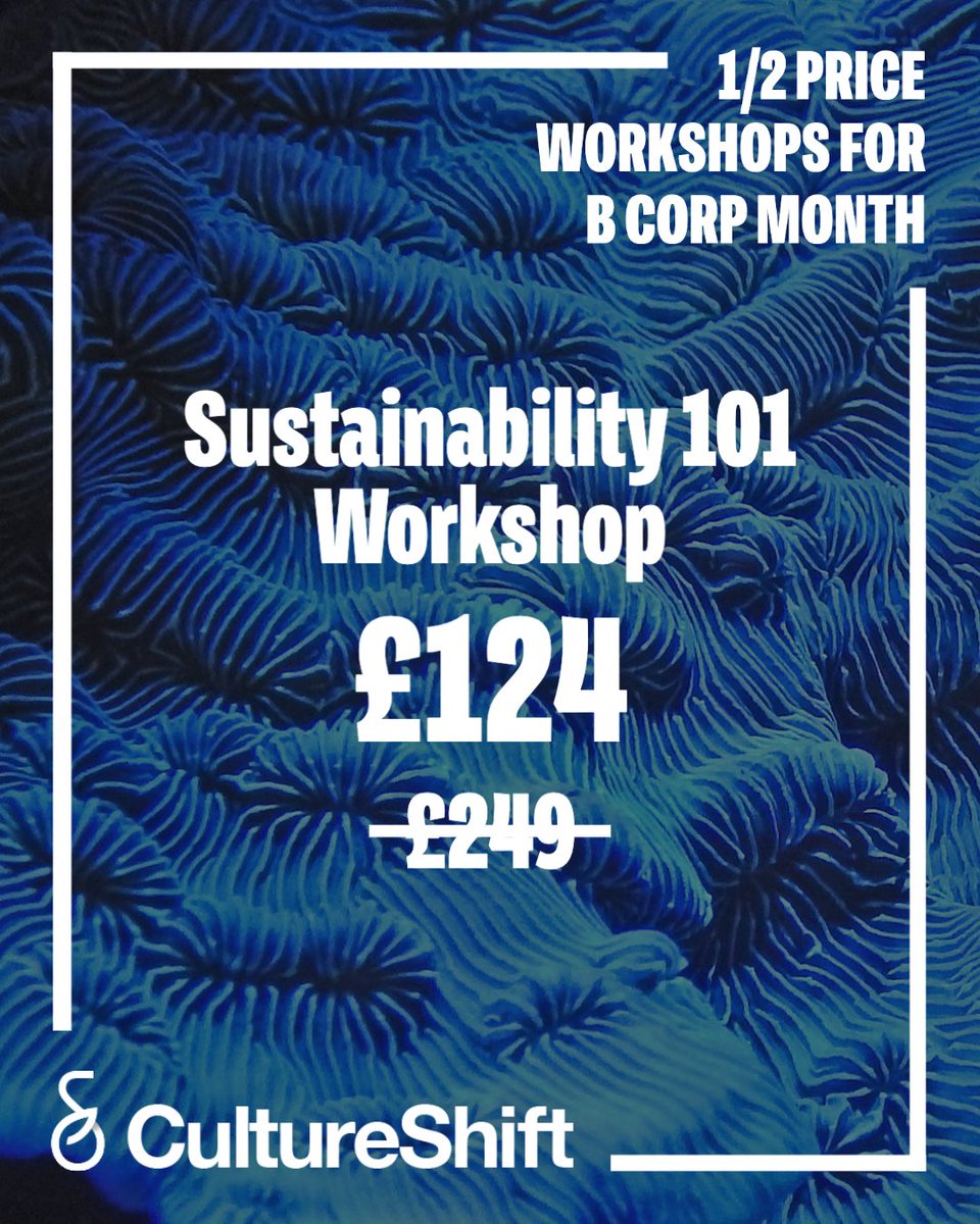 The first of our half-price workshops this B Corp month! 

More here: future-shift.co.uk/culture-shift