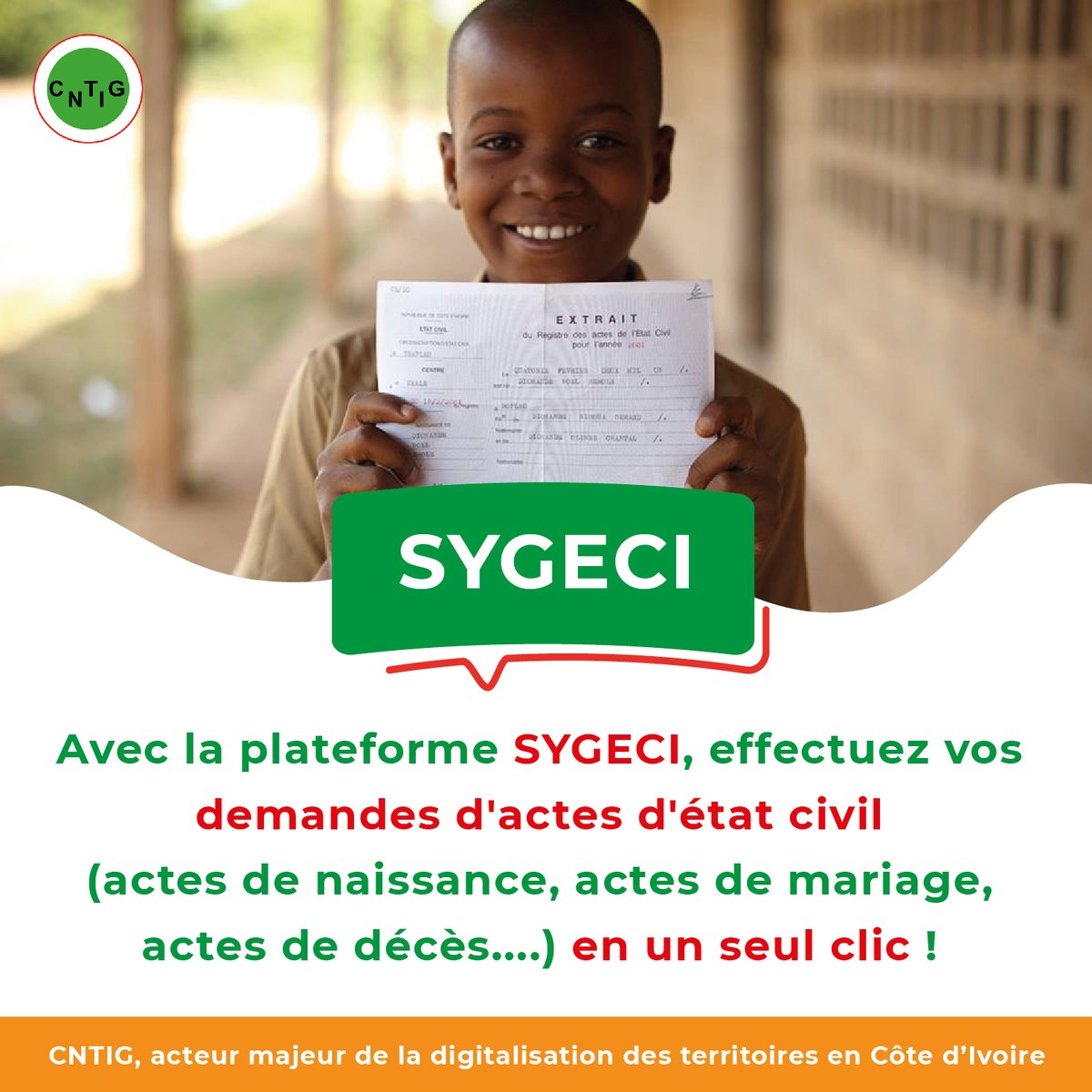 cicntig's tweet photo. Grâce à notre l'application SYGECI accessible à tous, archivez, consultez et imprimez des actes d’état civil, les extraits de naissance, de mariage et de décès ou autre document en toute sécurité.

☎️ 27 22 48 30 30 / infos@cntig.net / https://t.co/VQnhbEECSr

#cntig #sygeci https://t.co/ophNh9ChVk