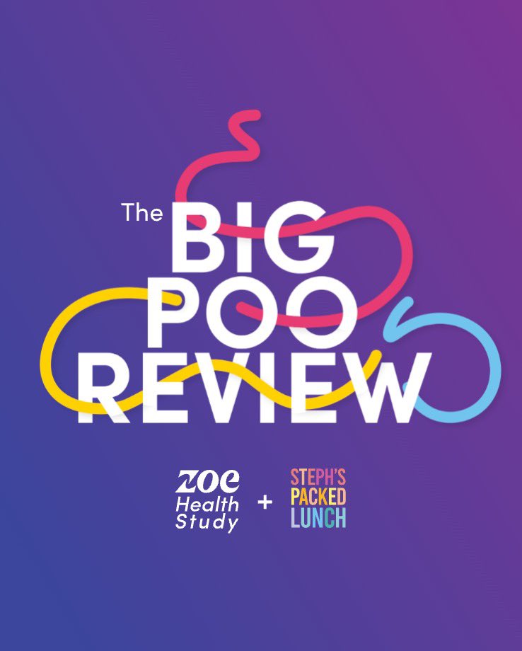 The Big Poo Review. Our show @PackedLunchC4 has partnered with ZOE Health Study @Join_ZOE to do the UK’s biggest ever survey of bowel habits + gut health💩 We want you to take part so we can all understand more about our health. #bigpooreview Sign up bigpooreview.com