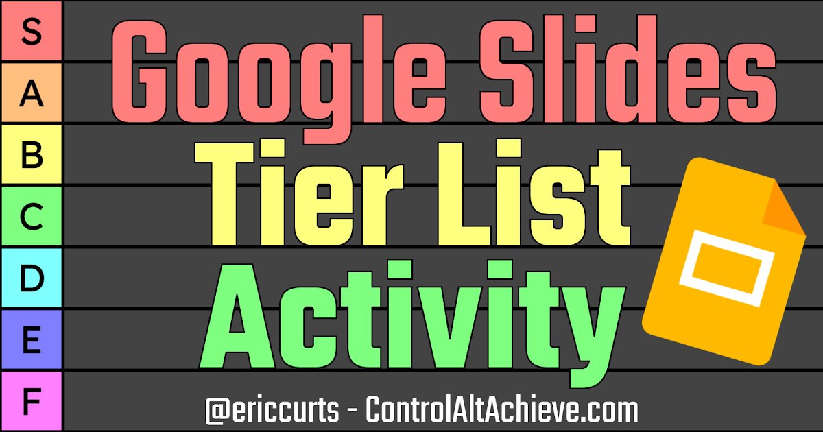 TCEA's tweet image. 🪜Check out @ericcurts latest teaching activity based on a TIER LIST! 
➡It helps students compare, contrast, prioritize, and defend their ideas. A fun and engaging way to develop critical thinking skills!

sbee.link/vqmpj3hkb9 #gsuite #teachingideas #criticalthinking