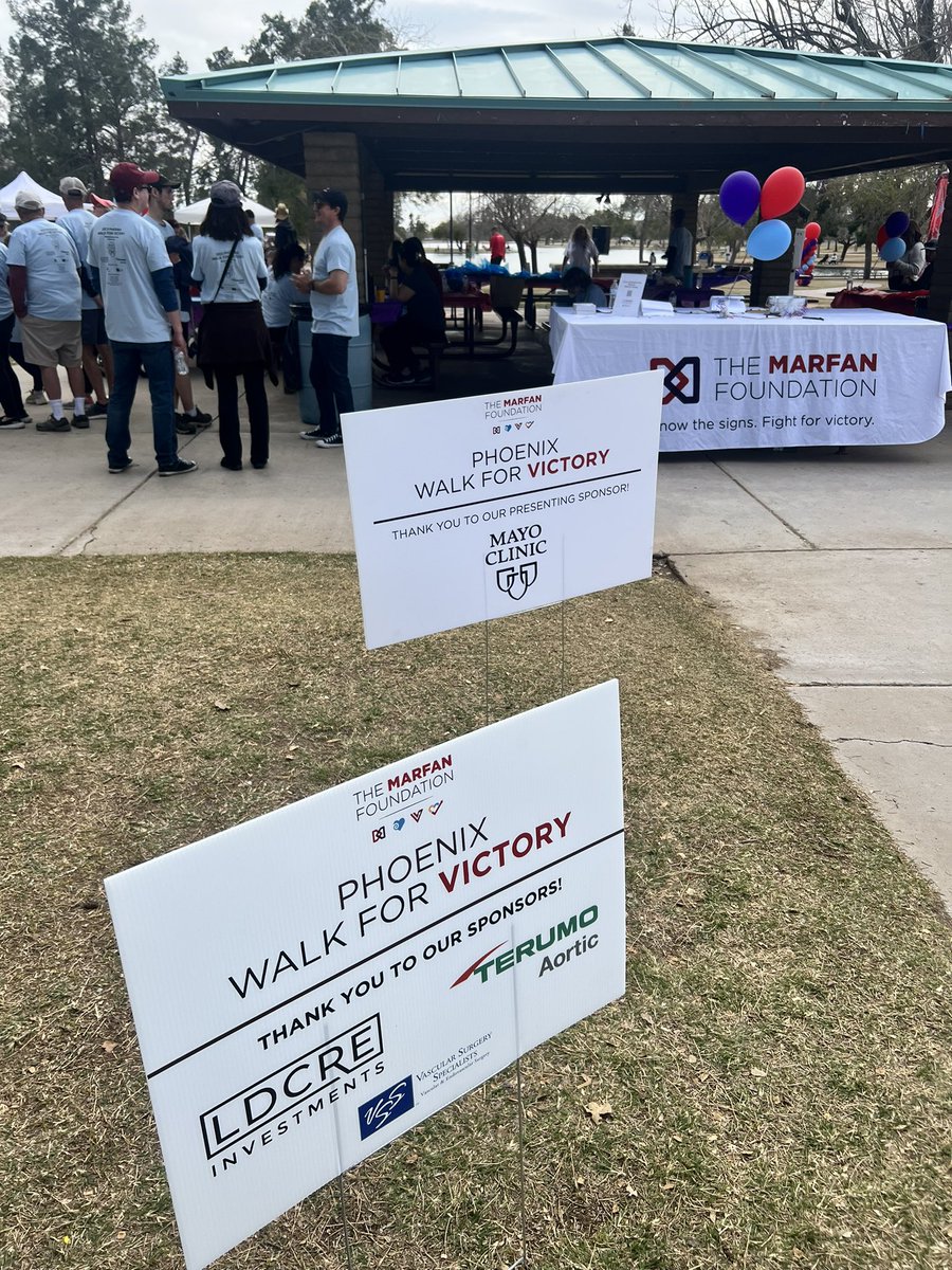 Congrats to <a href="/MarfanFdn/">TheMarfanFoundation</a> for another successful Walk 4 Victory!! 3rd largest walk in the US this year. Incredible organization and incredible community ❤️💙 <a href="/TerumoAortic/">Terumo Aortic</a> <a href="/MayoClinic/">Mayo Clinic</a> <a href="/ThinkAortaUS/">Think Aorta US</a> <a href="/AbrazoHealth/">Abrazo Health</a> <a href="/BannerHealth/">Banner Health</a> <a href="/UofAZSurgery/">University of Arizona Department of Surgery</a>