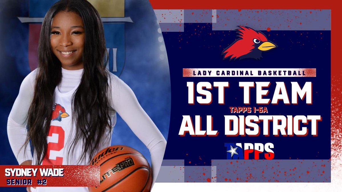 Congratulations to these four @LadyCards_Bball players on their 1st Team All District honors. 🏀 Taylor Haggan/Lydia Cooke-Wiggins/Clara Paynter/Sydney Wade