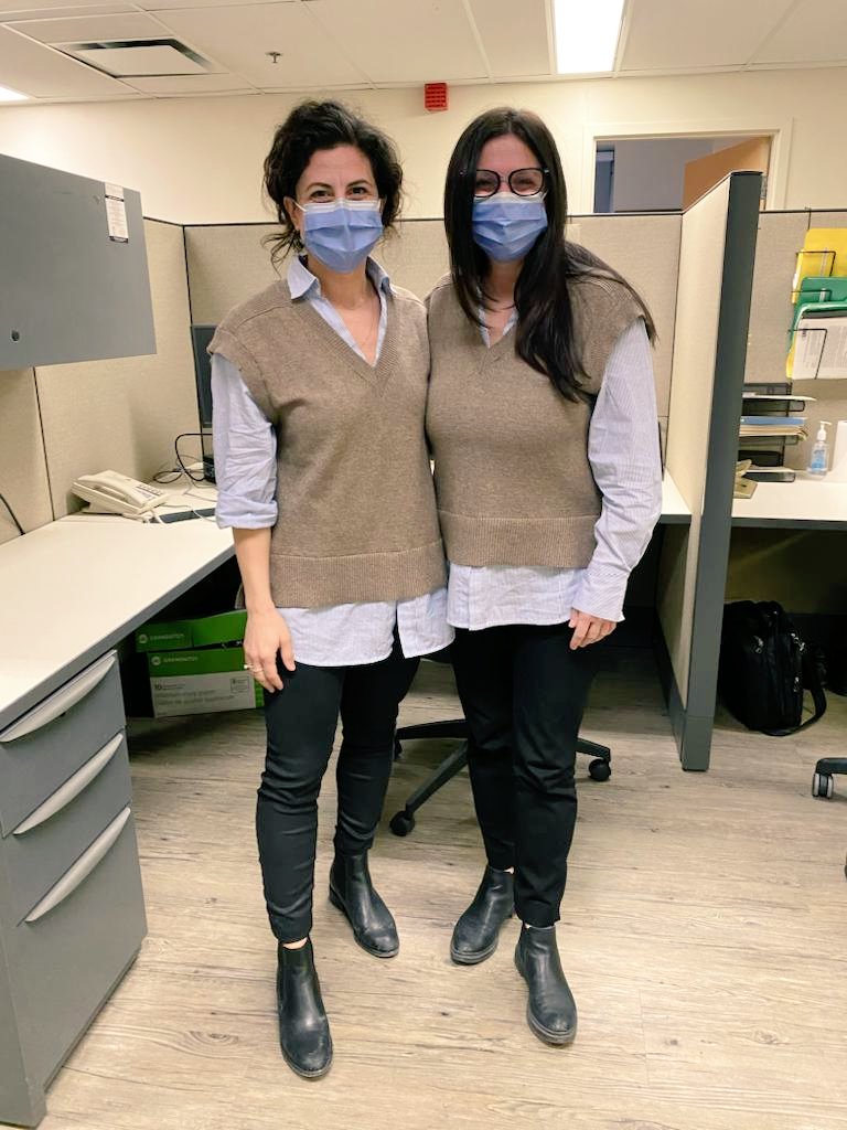 Catherine Wang (@cwangto) on Twitter photo Twinning at Toronto Western Hospital!! Looks like great minds truly do think alike <a href="/KathyHilario2/">Kathy Hilario</a> and Christina Ciapanna 👑 Twinning at Toronto Western Hospital!! Looks like great minds truly do think alike <a href="/KathyHilario2/">Kathy Hilario</a> and Christina Ciapanna 👑