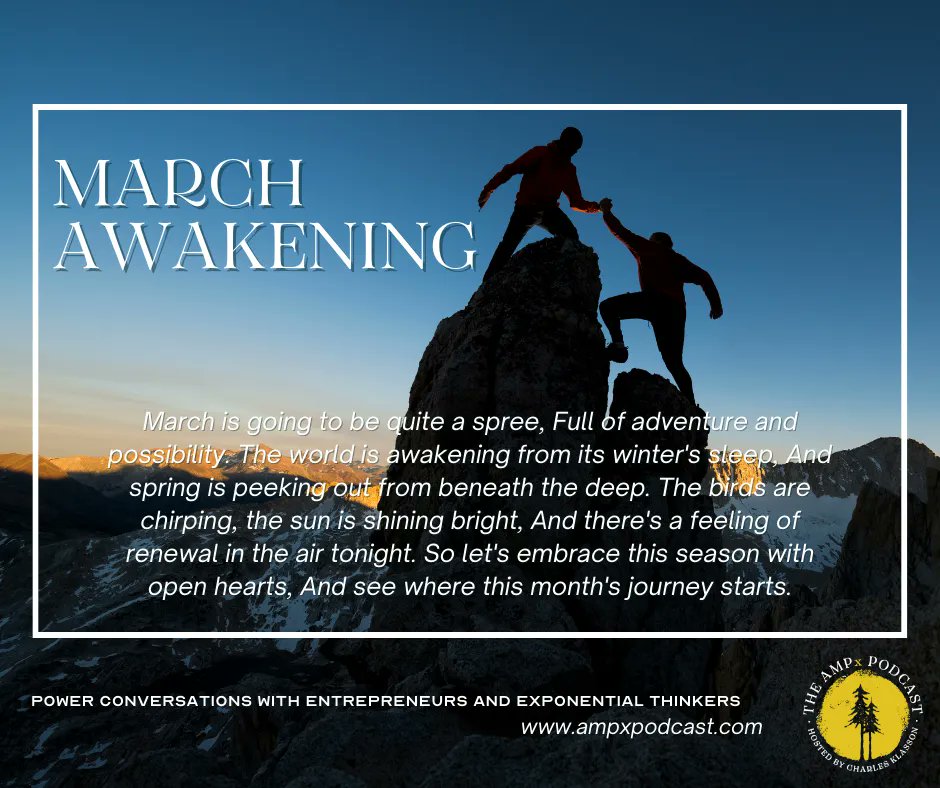 Disruptive Innovators - get ready to see March as a month full of opportunities.

#innovation #disruption #technology #AI #nature #opportunities