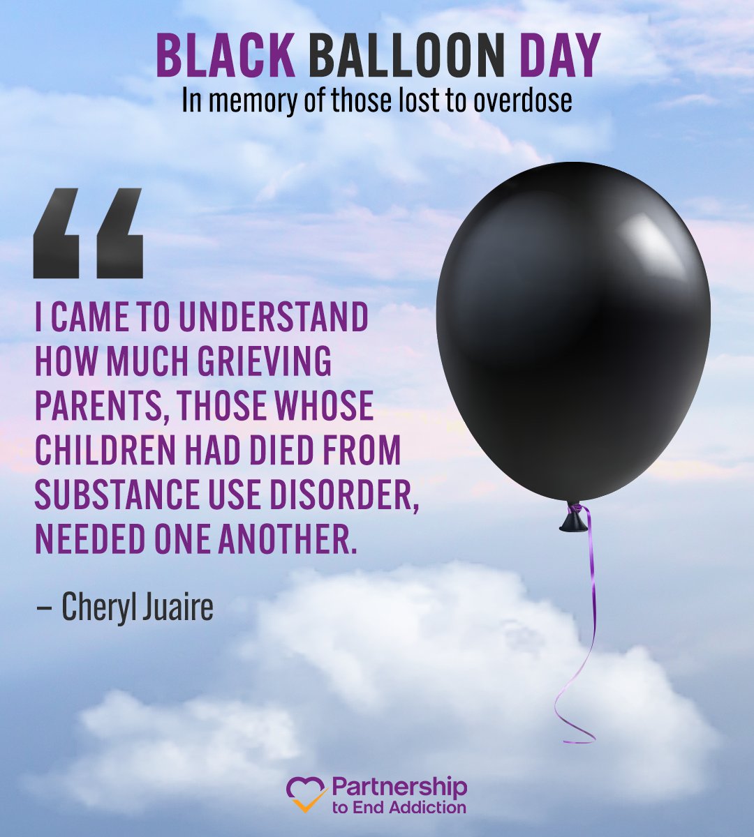 ToEndAddiction's tweet image. On March 6, families and loved ones across the U.S. remember and celebrate the lives lost to overdose. This day has become known as #BlackBalloonDay - a national and international event that brings awareness to overdose deaths. (1/2)