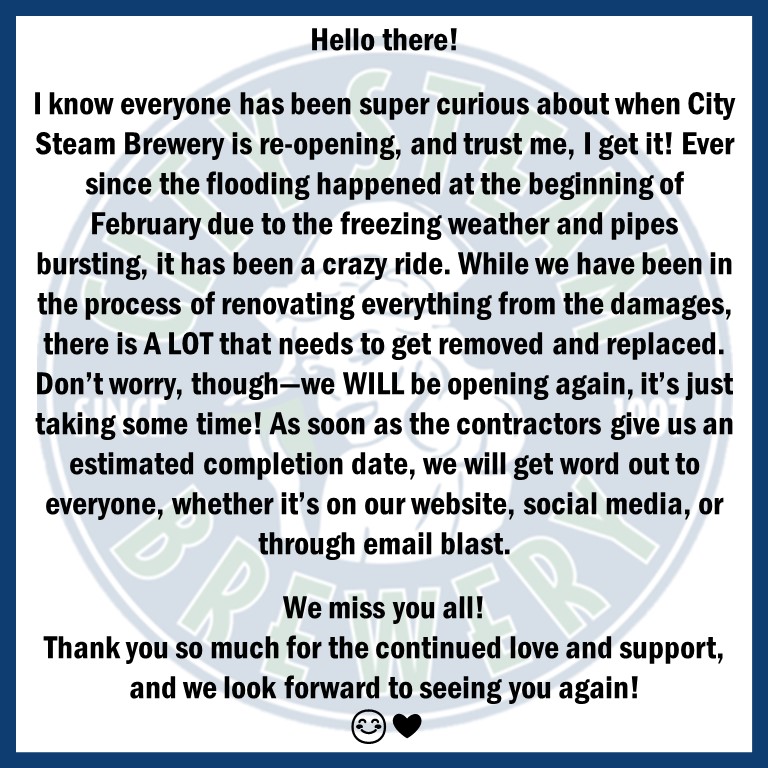 CitySteam's tweet image. #update #annoucement