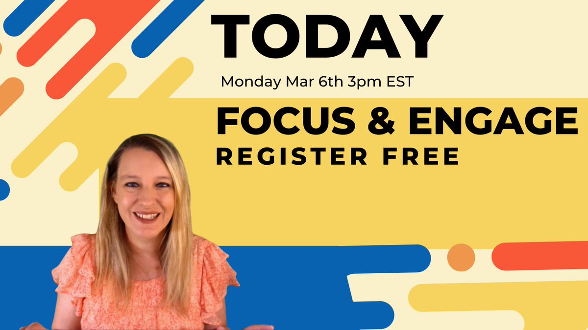 alicekeeler's tweet photo. 📅 Can't make today's webinar?
Focus & Engage - 3pm EST
🎟 Register FREE
🎥 Gain access to the recording.
Register: https://t.co/Fjbjw5Vwrv
@Logitech
@CoSN
@edwebnet
@EdinaSchools
#LogitechEDU
#EdTech
#EdTechChat https://t.co/xnnueIvckj