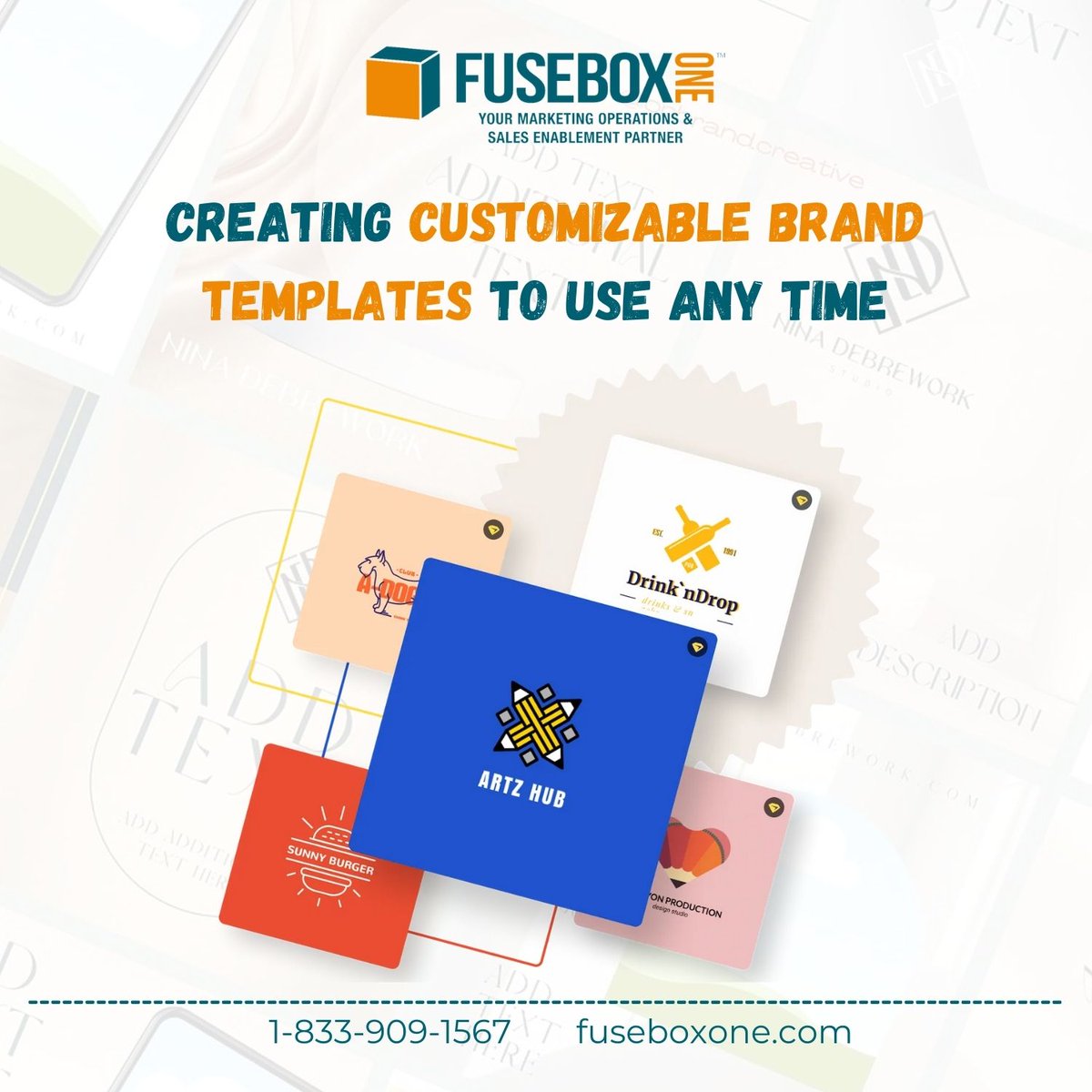 FuseBoxOne's tweet image. Creating Customizable Brand Templates to Use Any Time 
 
Creating product templates allows you to get materials out in short order. PowerPoint, static, variable, and so much more are all available. 
bit.ly/3SaAmIB

#brandawareness #brandtemplates #marketingmanagement