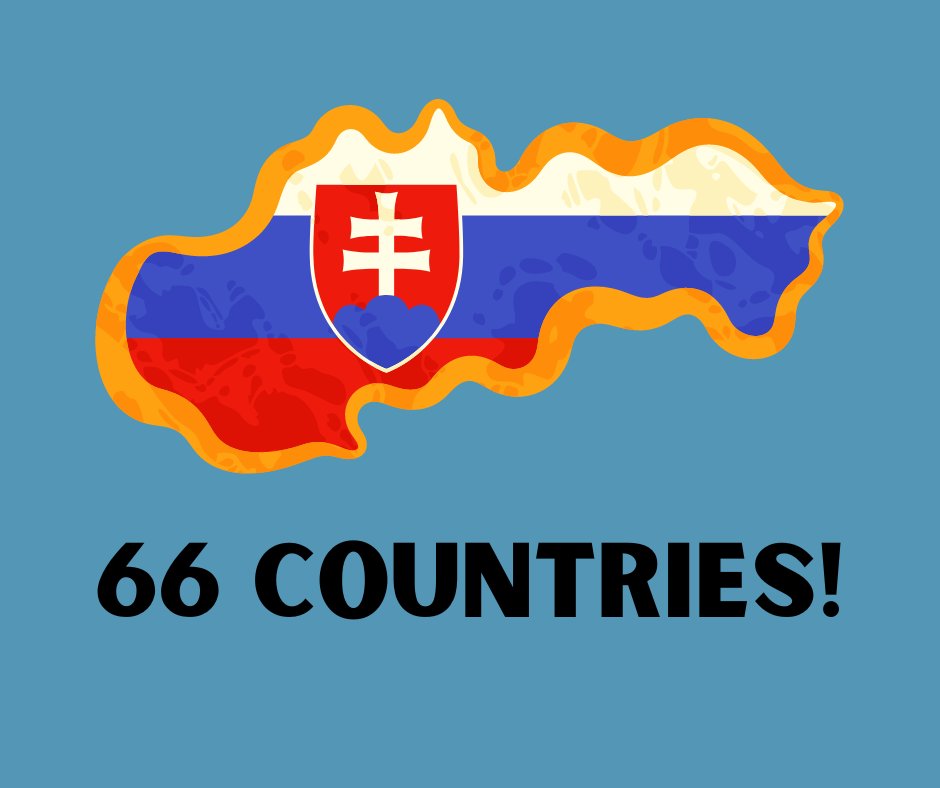 Last week, our 66th country walked through our doors!