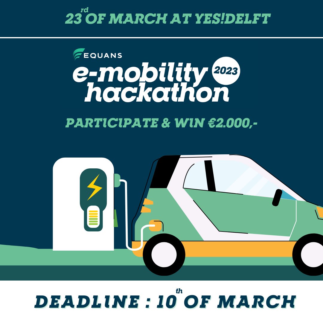 We have extended the deadline for the Equans Nederland e-mobility hackathon! Register now, as there are only a few available places left!

The winning team gets €2.000,- followed by a runner-up price of €500-.

Link to register: lnkd.in/eGtFakSd
