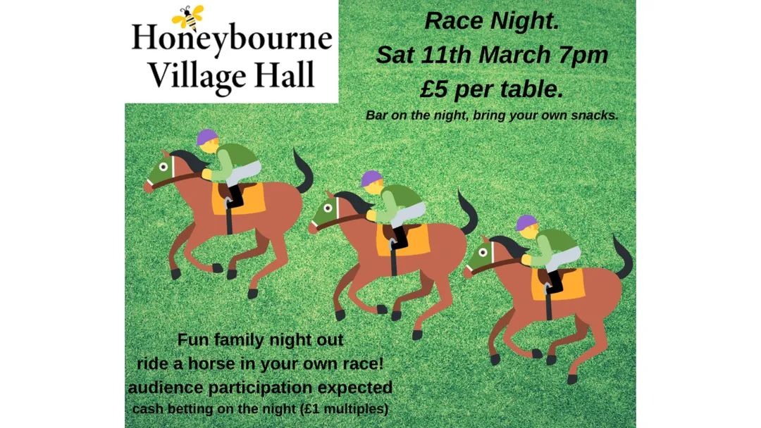 Book online for our fantastic race night this Saturday.