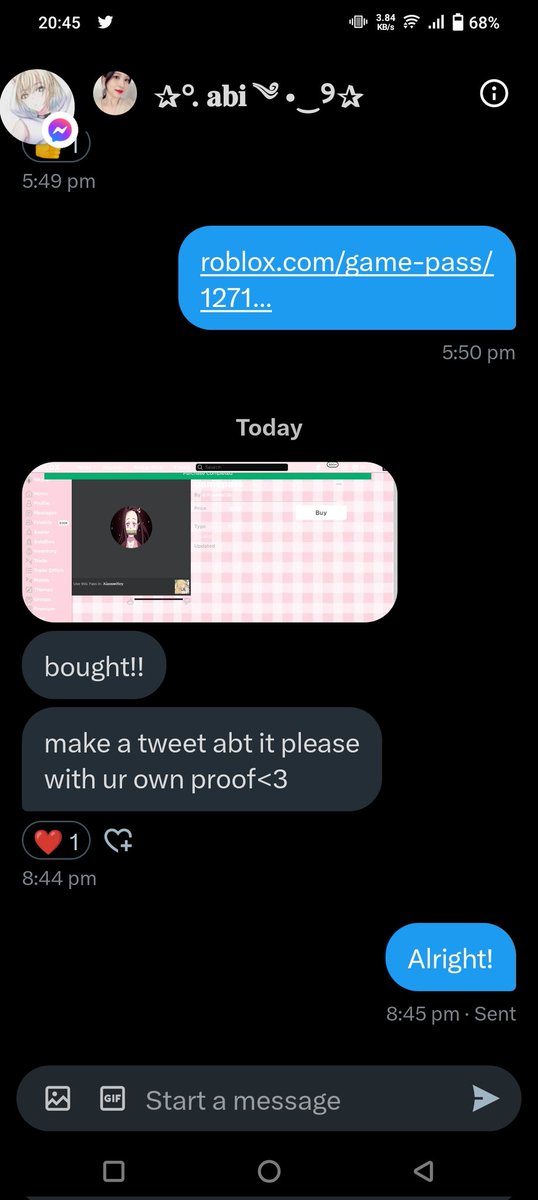 Nyx_0418's tweet photo. Tysm @mxgnificentt for the  robux<33 https://t.co/4vaRi1YXhm