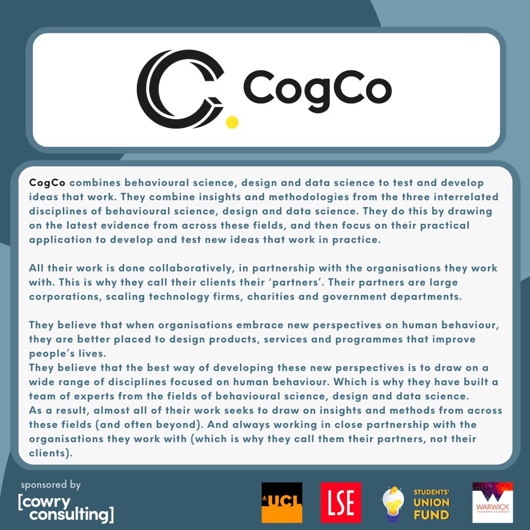 lsesu_bps's tweet photo. More companies attending our careers fair! Learn more about @CogCo_, @Kantar_UKI and @hamellcomms… https://t.co/9bth7fQ27N