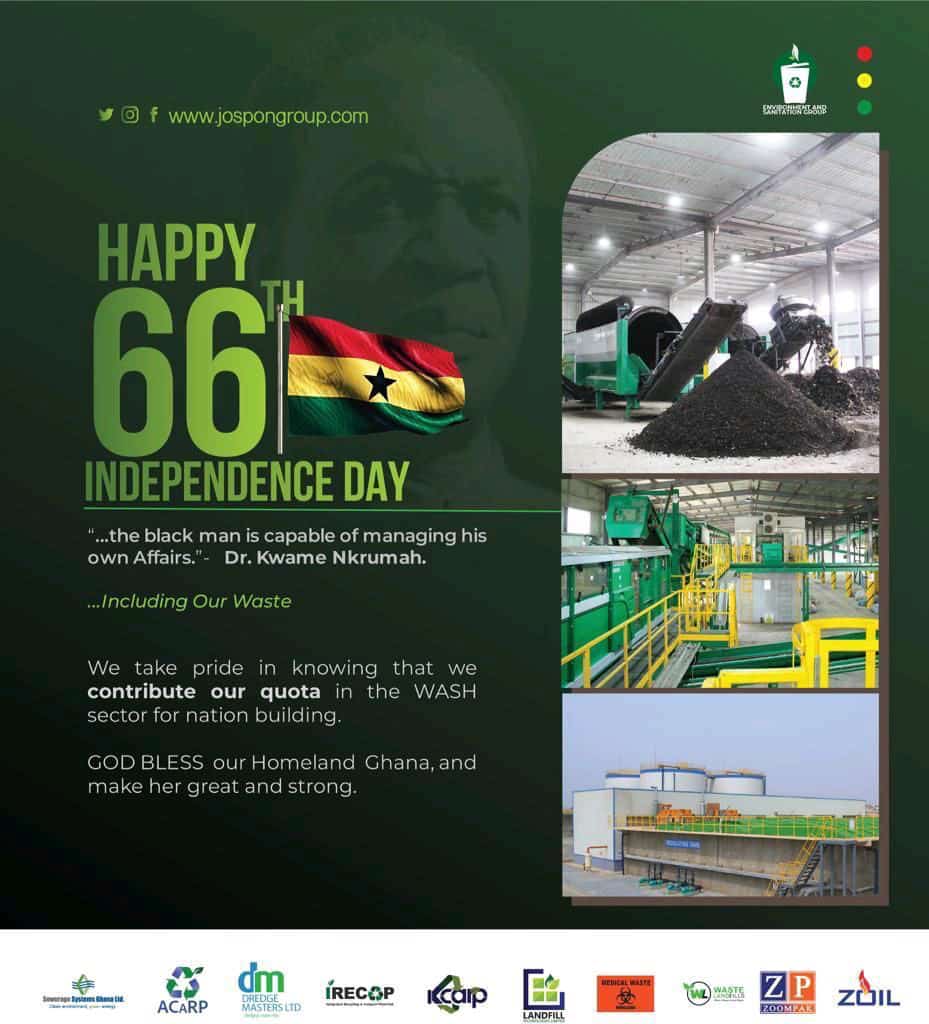 From the Jospong Group of Companies, we say Happy 66th Independence day. Long live Ghana.
#HappyIndependenceDayGhana 
#JospongGroup