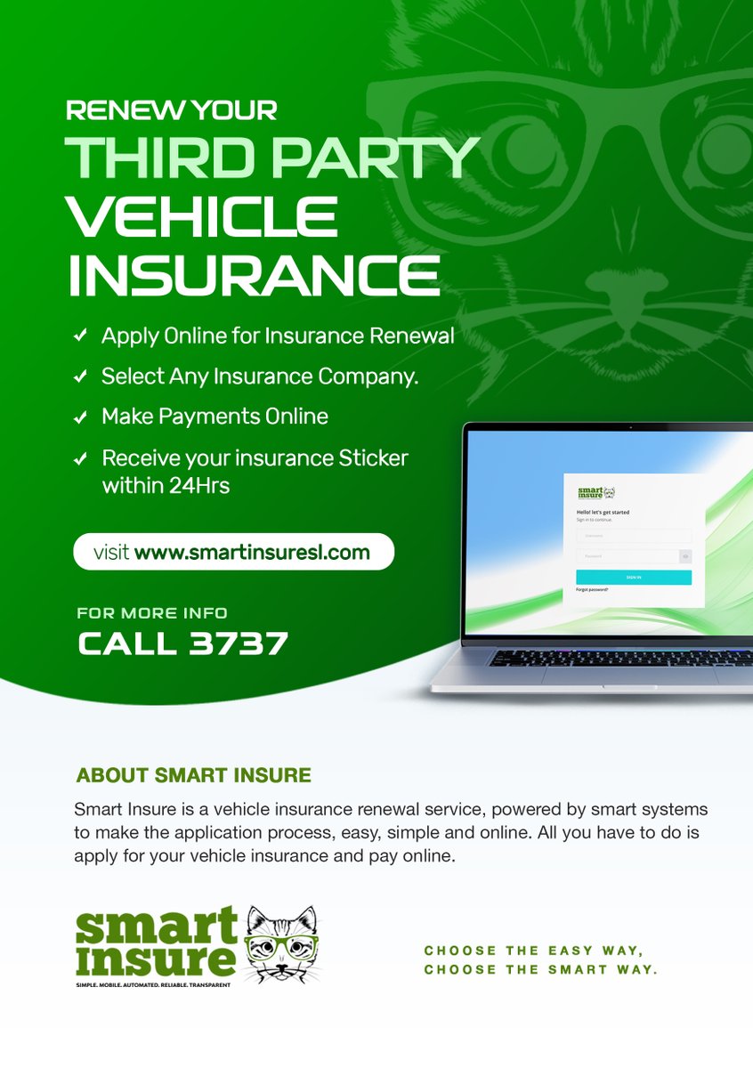 Introducing Smart Insure!

Smart Insure is a vehicle insurance renewal service powered by Smart Systems to make the application process easy, simple, and online.

All you have to do is apply, pay online, and have it delivered in 24hrs.