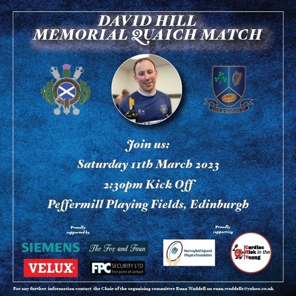 HolyroodRugby's tweet photo. Delighted to announce our squad for the inaugural David Hill Memorial Quaich this Saturday at Peffermill. 1430 Kick Off

Look forward to seeing you all there! https://t.co/og9XYs5M8X
