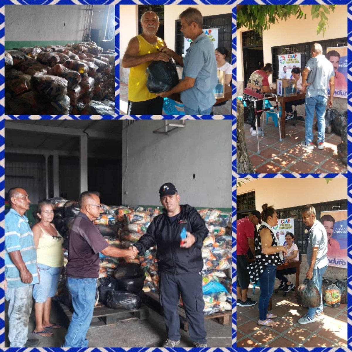 #SOYCOMUNICADORCLAP Damos gracias a nuestro Presidente <a href="/NicolasMaduro/">Nicolás Maduro</a> nuestro Gob <a href="/FreddyBernal/">Freddy Bernal</a> y nuestro Alc. <a href="/carrilloalcald1/">Jhon Carrillo</a> por el beneficio de la bolsa de alimentacion para la comunidad del clap plaza vieja donde se beneficiaran 518 familias leales siempre.