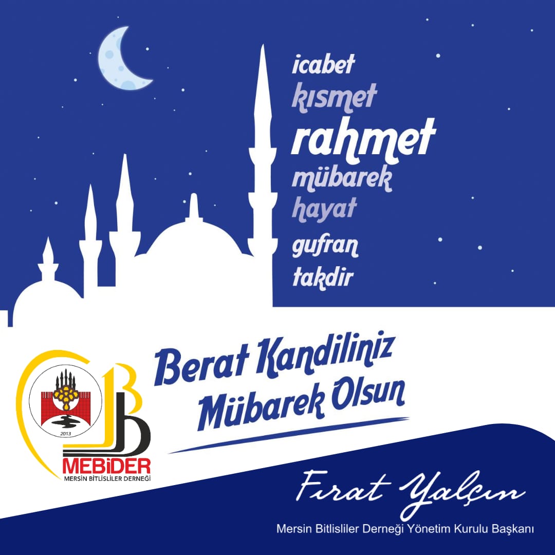 RatYalcin's tweet photo. Ramazan ayının müjdecisi Berat Kandilimiz mübarek olsun. 
Bu mübarek gecenin Ülkemize, İslam Alemine ve tüm insanlığa sağlık, huzur ve barış getirmesini Cenab-ı Allah'tan niyaz ederiz https://t.co/ckivGXAWJp