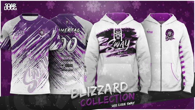 SwayGG's tweet photo. Have you seen our purple version of our blizzard collection from @SoarDogg yet?
Well they have a variety of different options as well other great options as well!
Check out our store at the link below and use code 'Sway' for 10% off your order!
https://t.co/pN5Eg6Wu0b https://t.co/W2MSQBXevT
