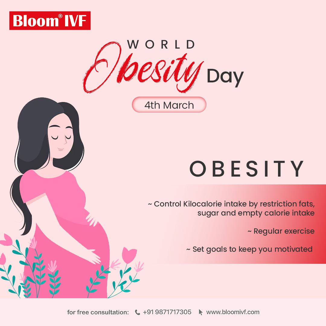 Explore the risks associated with obesity during pregnancy and how to manage them for a healthy mother and baby
#WorldObesityDay

Call us for Free Consultation,

+91-9871717305 or 1800 266 9555 (toll-free🇮🇳)
📧: contact@bloomivfgroup.com

#EndWeightStigma #FightObesity #bloomivf