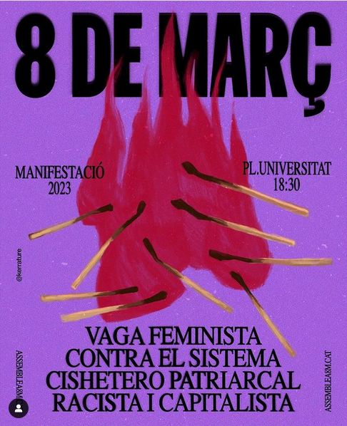 XES_cat's tweet photo. A la XES donem suport a la vaga feminista i animem les entitats sòcies a fer el mateix: buidar cases, aules, comerços i llocs de feina per omplir el carrer de reivindicacions contra la precarietat, les fronteres i la violència https://t.co/VbetYDWNUr https://t.co/VfyqxI1y3d