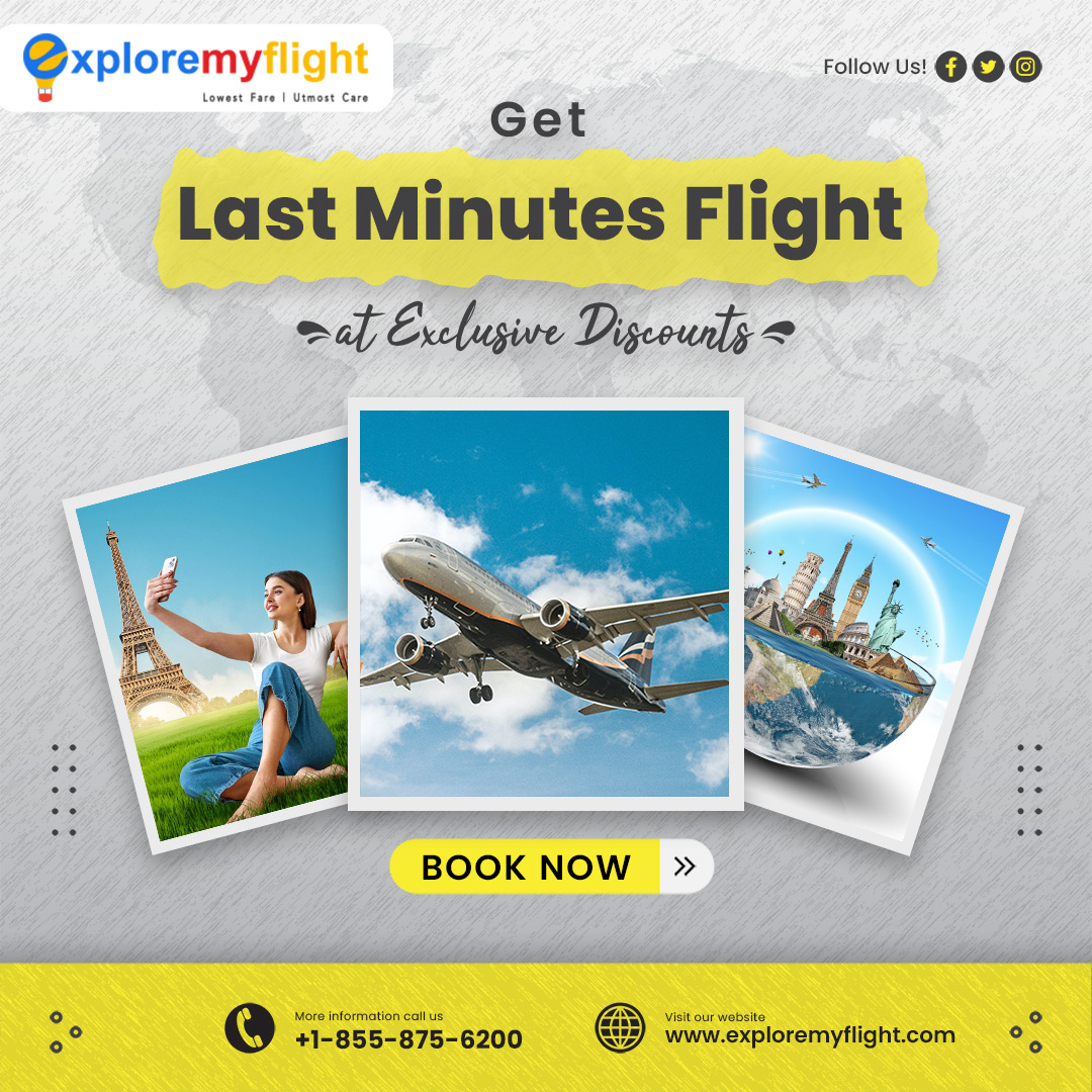 Grab cheap last minute flight✈️deals on ExploreMyFlight at lowest price🤩. Book your cheap flight✈️now and save big. Call @ +1-855-875-6200.

🌐exploremyflight.com/last-minute-fl…

#Exploremyflight #lastminuteflights #flightstoindia #nonstopflights #usatoindiaflights #canadatoindiaflights