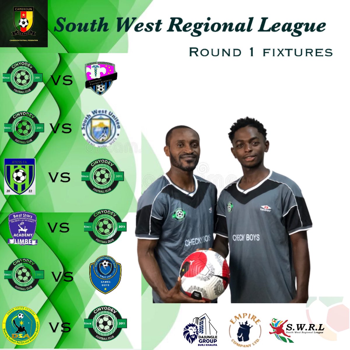 We are set to go in group B, with 3 home and away fixtures in the mix, including a trip to Limbe🟢⚪️🟢⚪️
#CheckyBoys