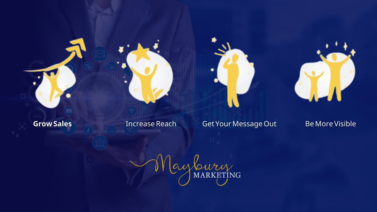 I work with SMEs & help them reconnect with existing customers, reach new audiences, build their brand & get their message out there, ultimately growing sales.

Maybury Marketing provides packages to suit each client’s needs: calendly.com/mayburymarketi…

#MarketingTips #IrishBiz